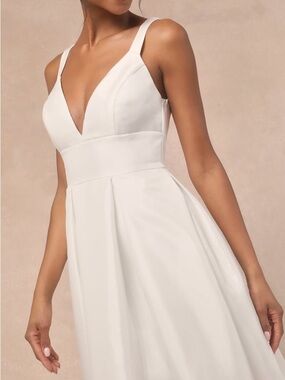 Maniju Ready For Romance Ivory Sleeveless Maxi Dress With Pockets Size XL NWT